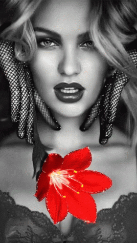 Woman Red GIF - Woman Red Flower GIFs