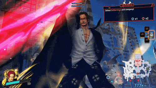 a screenshot of a video game with the word mission on the top