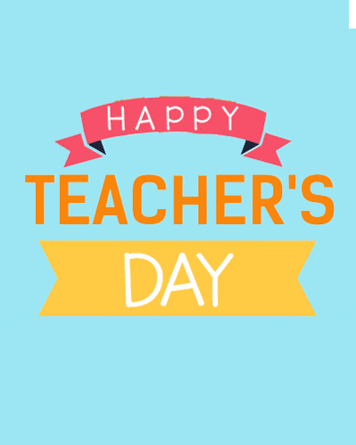 a blue background with the words happy teacher 's day written on it