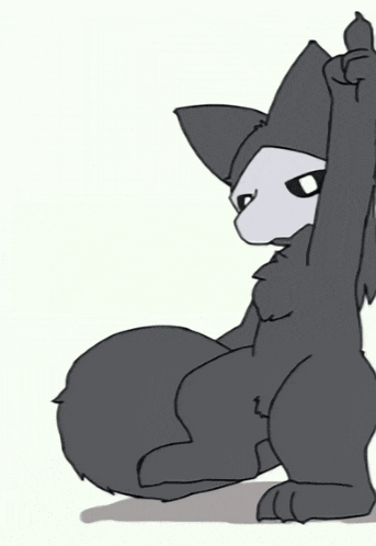 a drawing of a furry animal with a skull on its face
