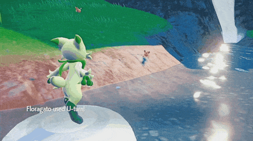 floragato used u-turn on a video game screen