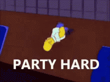 Party Hard Homer GIF
