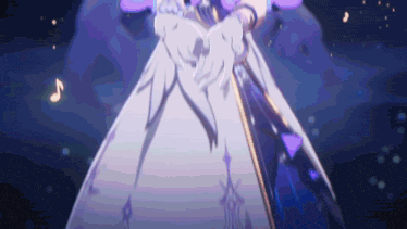 a woman in a white dress with wings is dancing