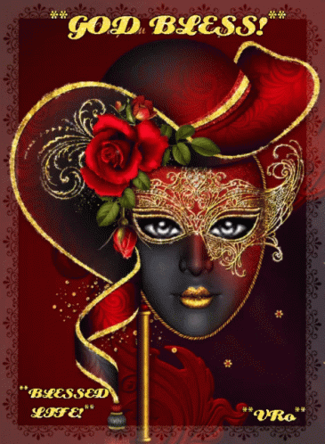 Carnival Red Mask GIF - Carnival Red Mask Gold GIFs