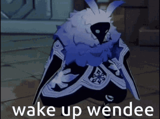 a picture of a moth with the words wake up wendee written below it