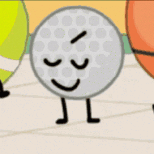 Golf Ball Bfdi Gb GIF - Golf Ball Bfdi Gb Bounce Around GIFs