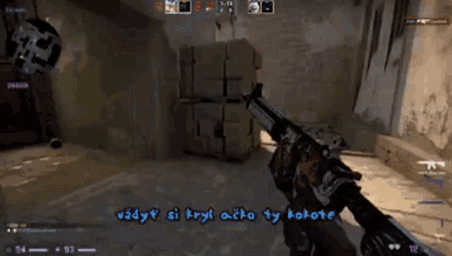 a screenshot of a video game with the words vody si tryl ačko ty botote