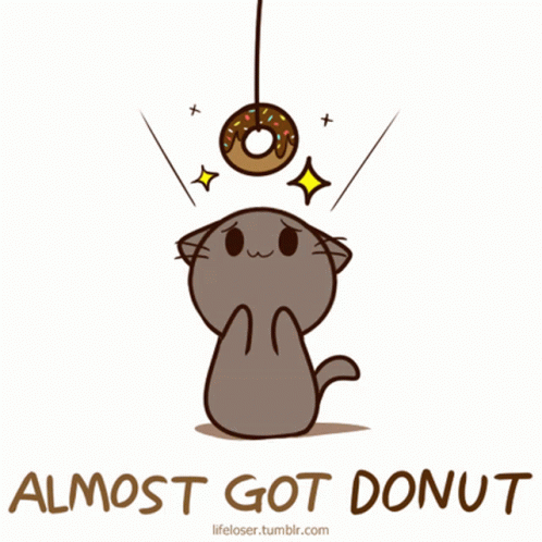 Cute Cat GIF - Cute Cat Almost Got Donut GIFs