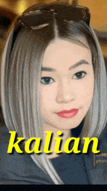 a picture of a woman with the name kalian written on it