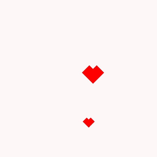 the word i love is surrounded by red squares and red hearts