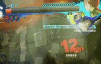 a video game screen shows a character with the number 12 on it