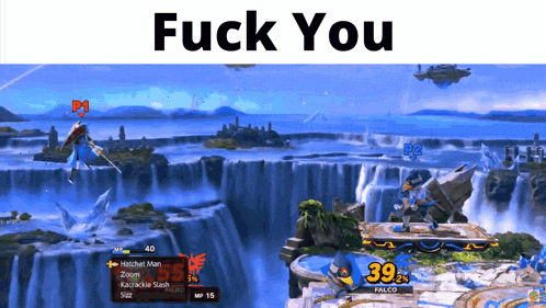 a screenshot of a video game says fuck you