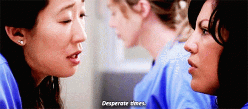 Greys Anatomy Cristina Yang GIF - Greys Anatomy Cristina Yang Desperate Times GIFs