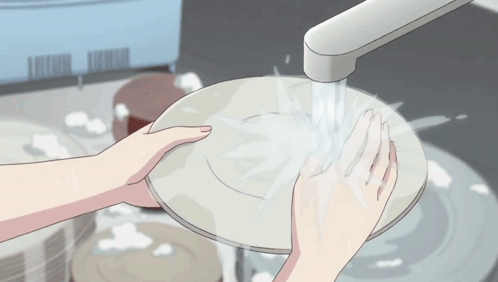 посуда мыть GIF - посуда мыть аниме GIFs