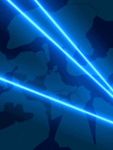 a blue background with a few lines of light