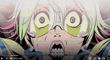 a cartoon of a girl with a surprised look on her face is being played on youtube