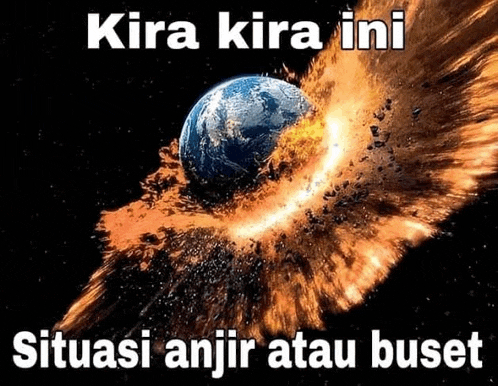 a picture of the earth exploding with the words kira kira ini
