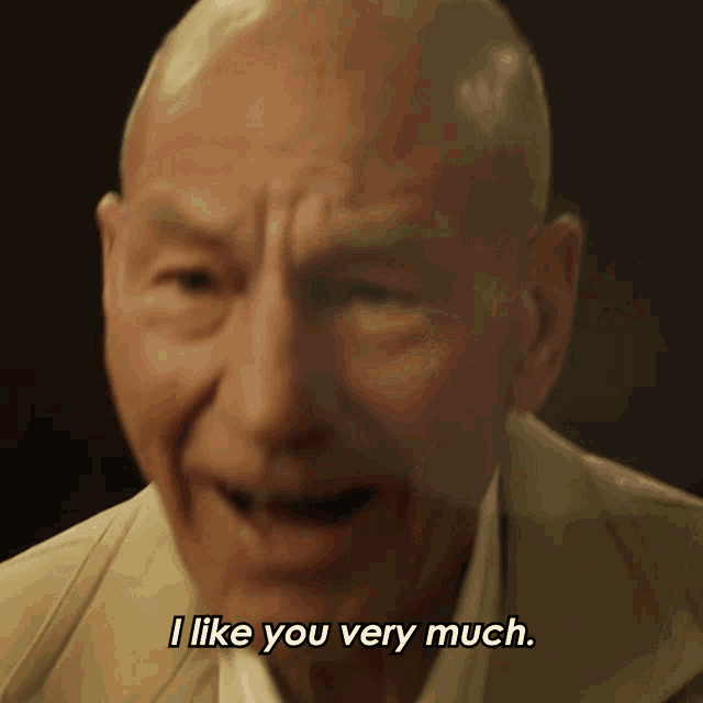 I Like You Very Much Jean Luc Picard GIF - I Like You Very Much Jean Luc Picard Star Trek Picard GIFs