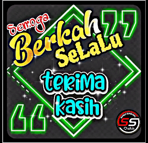 a sign that says semoga berkah selalu terima kasih on it