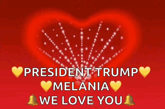 a happy anniversary card for president trump and melania