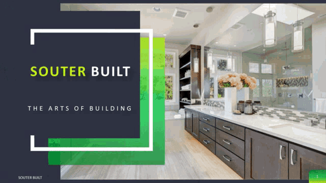 a poster for souter built shows a bathroom