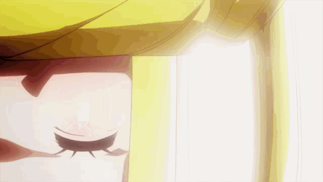 a close up of a woman 's eye with the sun shining through it