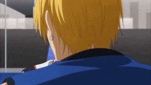 a close up of a person 's head with yellow hair