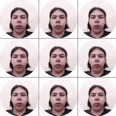 a series of portraits of a young man with different expressions