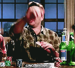 Uno, Bitches GIF - Nick Miller Uno Bitches New Girl GIFs
