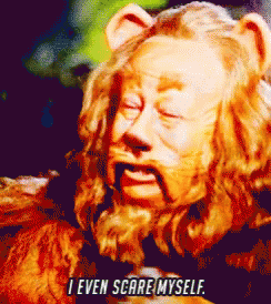 Cowardly Lion I Even Scare Myself GIF - Cowardly Lion I Even Scare Myself GIFs