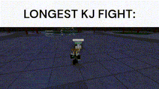 a screenshot of a video game with the words longest kj fight written above it