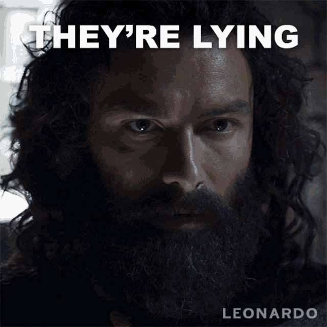 Theyre Lying Leonardo Da Vinci GIF - Theyre Lying Leonardo Da Vinci Aidan Turner GIFs