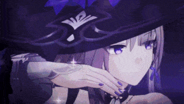 a close up of a girl wearing a witch hat