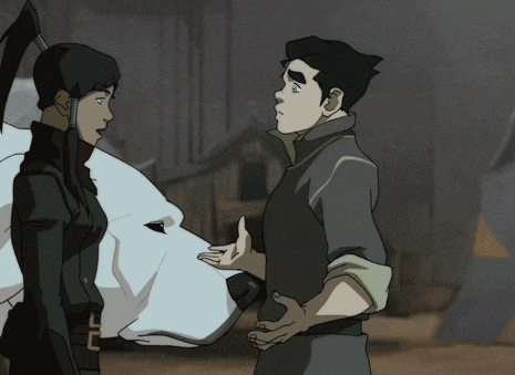a cartoon of a man and a woman talking