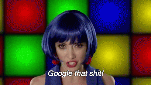 Don'T Ask Dumb Questions GIF - Taryn Southern Google That Shit Blue Wig GIFs