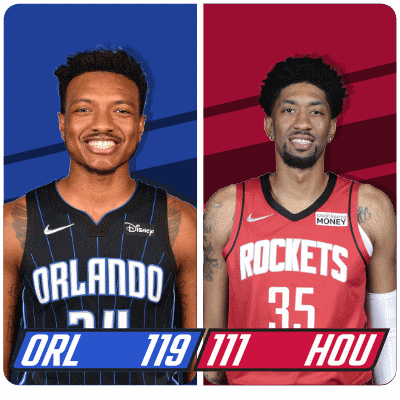 two basketball players for the orlando magic and rockets