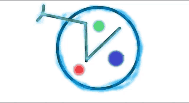 a drawing of a circle with a letter v in the middle