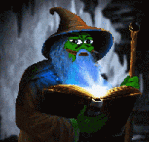 Pepe Gandalf Wizard GIF - Pepe Gandalf Wizard Open Book GIFs