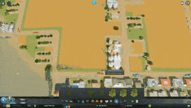 a screenshot of a video game with the word bush in green
