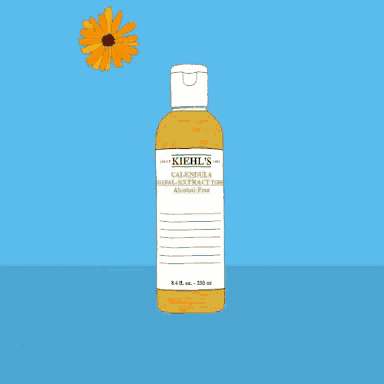 an illustration of a bottle of kiehl 's calendula herbal extract alcohol free toner
