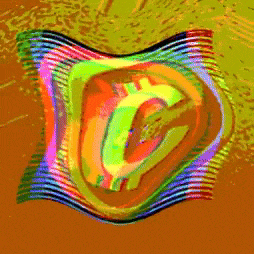 a colorful image with a rainbow colored circle in the middle