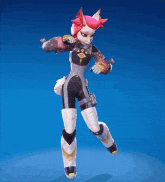 a cartoon character with a fox 's head is dancing