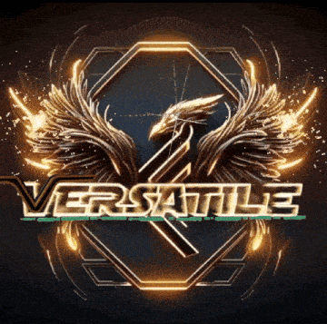a logo for versatile with a bird and wings on it