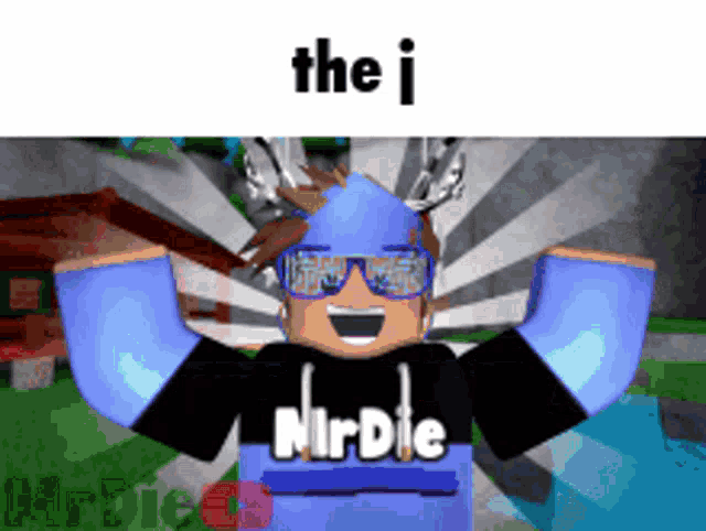 a person wearing sunglasses and a shirt that says the i