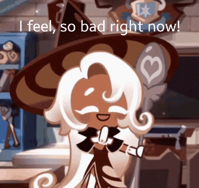 Cookie Run Latte Cookie GIF - Cookie Run Latte Cookie I Feel So Bad Right Now GIFs