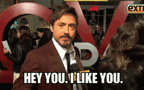 Hey You I Like You GIF - Hey You I Like You Robert Downey Jr GIFs