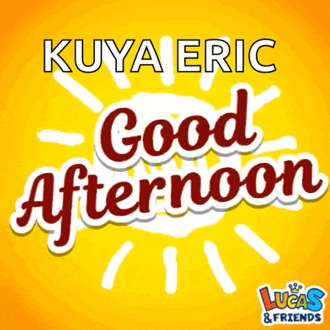 a yellow poster that says kuya eric good afternoon on it