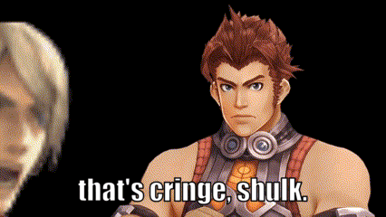 a pixelated image of a man with the words that 's cringe shulk