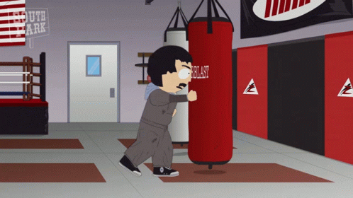 Punching Randy Marsh GIF - Punching Randy Marsh South Park GIFs