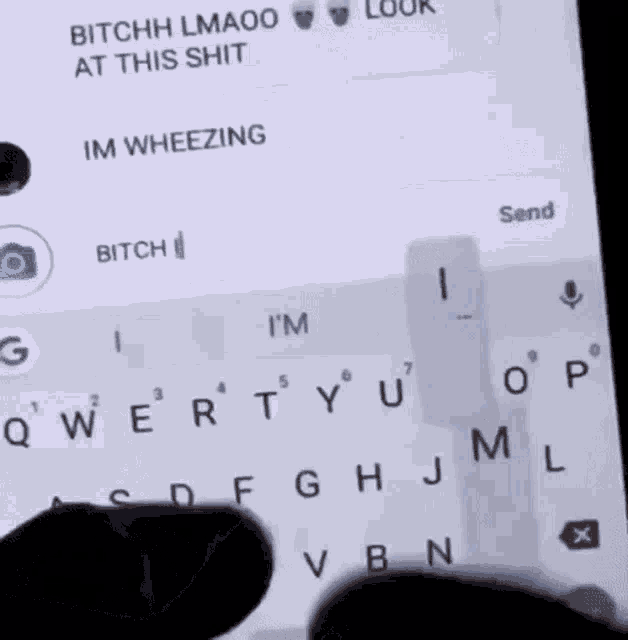 a person is typing a message on a cell phone .